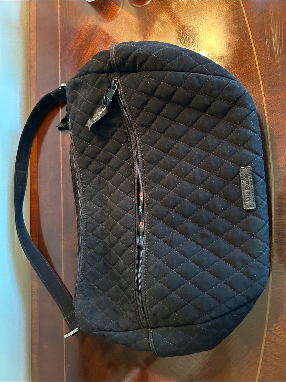Vera Bradley Black Quilted Shoulder Belt Bag